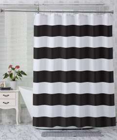 AmazerBath 72" x 72" Washable Fabric Shower Curtain.