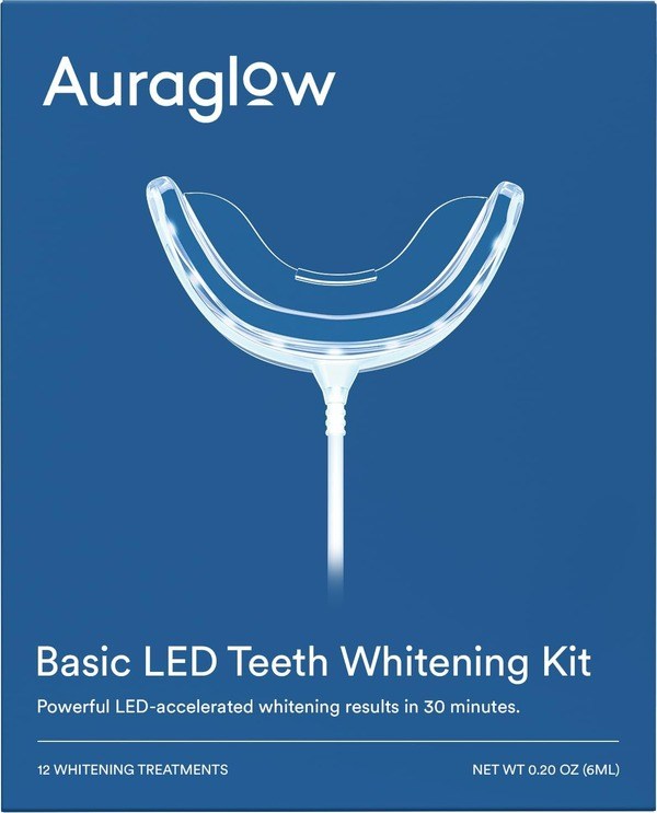 Auraglow Wired LED Teeth Whitening Kit