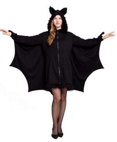 Spooktacular Creations Black Bat Zip Hoodie Halloween Costume