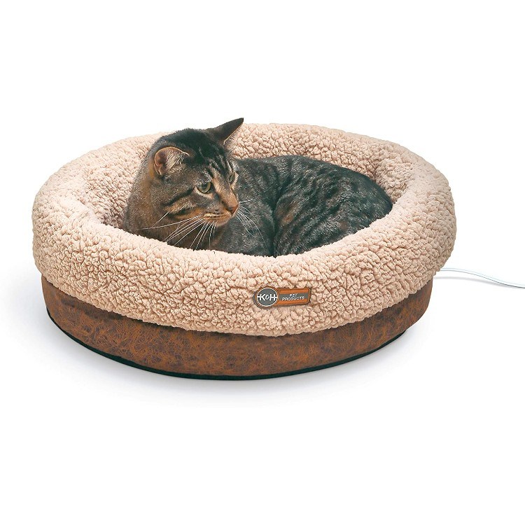 K&amp;H Thermo-Snuggle Cup Bomber Heated Cat Bed, 14" x 18"