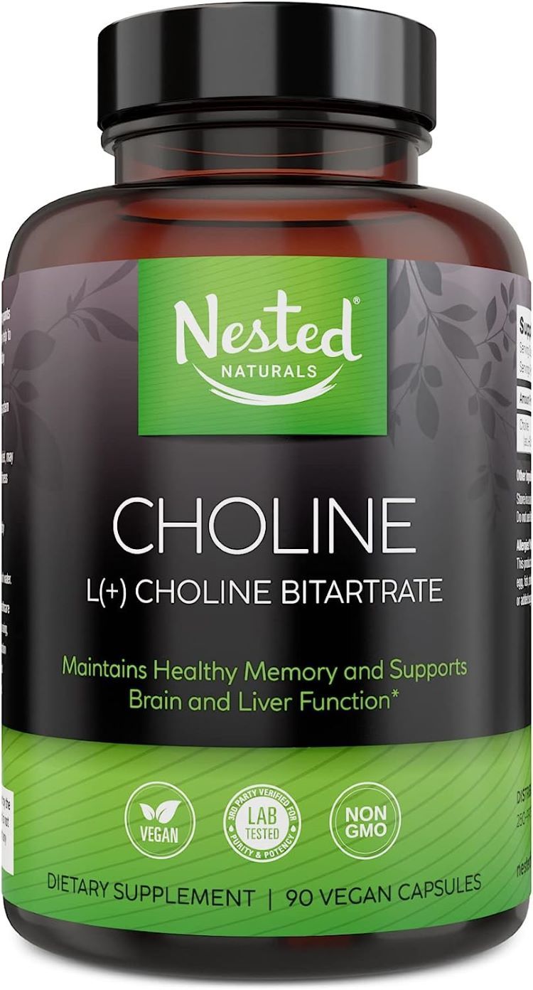 Nested Naturals Choline Bitartrate 500mg