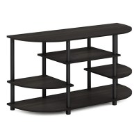 Furinno JAYA Simple Corner TV Stand, Black