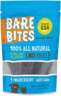 Bare Bites Dehydrated Beef Liver Dog Treats