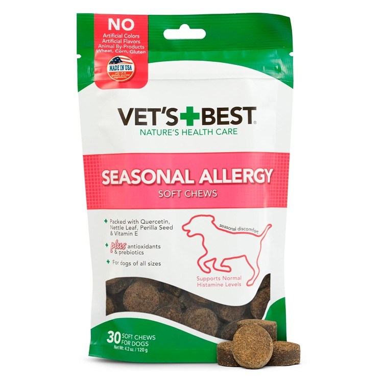 Vet's Best Seasonal Allergy Soft Chew Tablets, 30 Day Supply