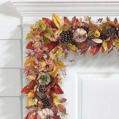 Grandin Road Harvest Pumpkin Garland