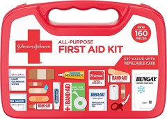 Johnson & Johnson All-Purpose Portable Compact First Aid Kit