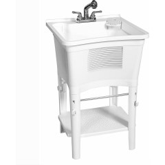 Zenna Home Premium Utility Sink with Pull-Out Faucet