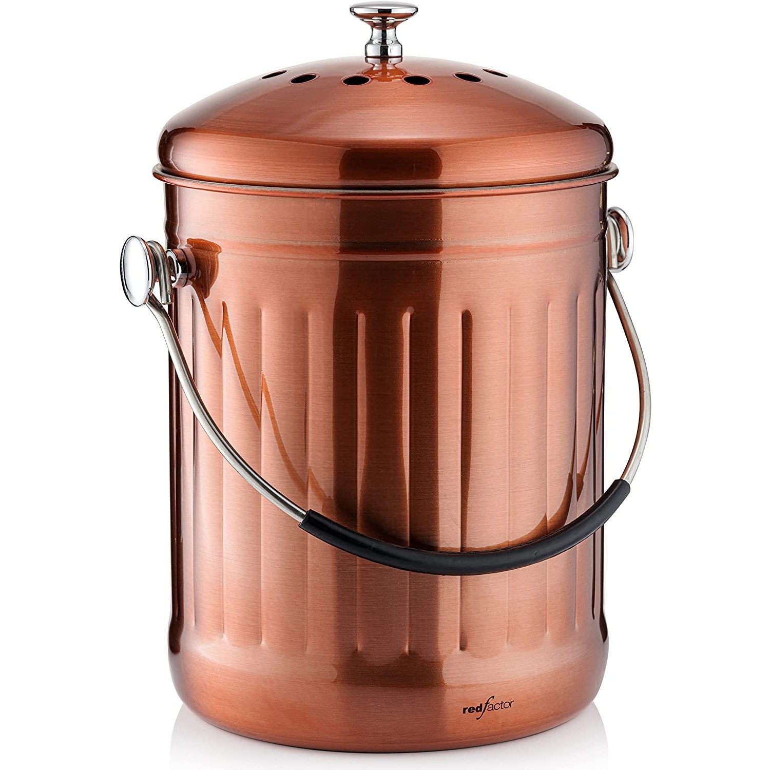 Red Factor Compost Bin for Kitchen Countertop