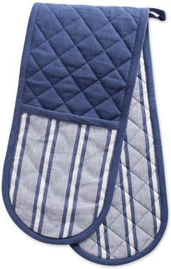 DII Cotton Stripe Quilted Double Oven Mitt