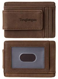 NapaWalli Genuine Leather Magnetic Front Pocket Wallet