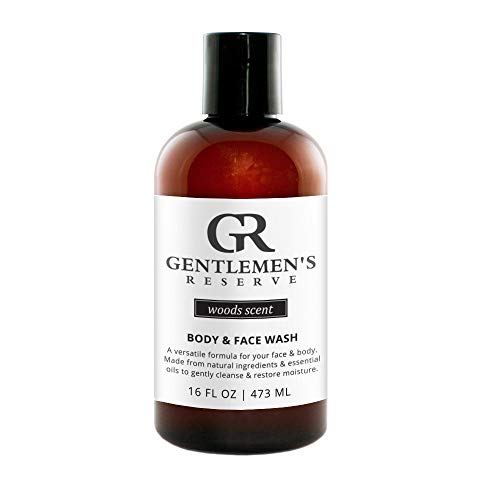 Gentlemen's Reserve Men's Woods Scent Organic Wash 2 in 1 Body Wash &amp; Face Wash, 16 oz.