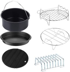 demedo air fryer accessories, non-stick muffin pans egg pans for