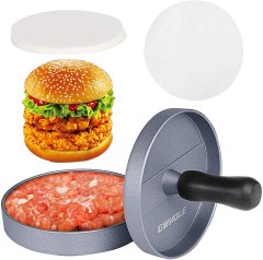 GWHOLE Non-Stick Burger Press Aluminum Hamburger Patty Maker