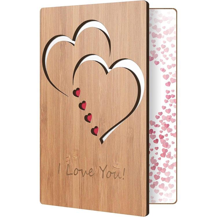 Heartspace Cards Wood Valentine&#039;s Day