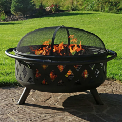 George Oliver Steel Wood-Burning Outdoor Fire Pit