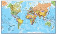 Maps International 46" x 80" Giant World Map
