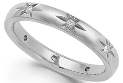 Marchesa Diamond Star Band in 18K White Gold