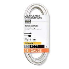 Master Electrician White Outdoor Extension Cord