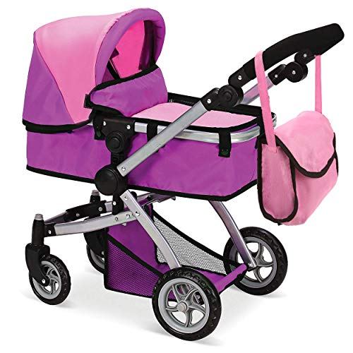 Mommy &amp; Me Doll Collection Swiveling Wheels &amp; Adjustable Handle Stroller