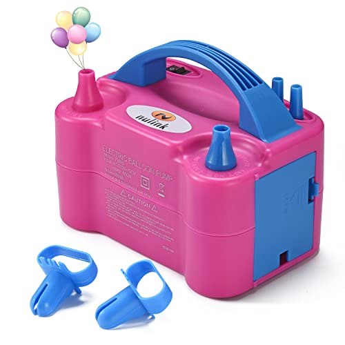 NuLink Electric Portable Dual Nozzle Balloon Blower Pump