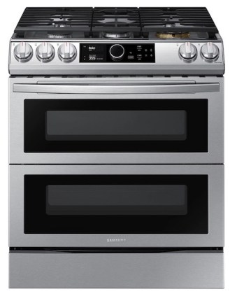 Samsung 6.0 cu. ft. Smart Slide-in Gas Range with Flex Duo