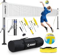 Patiassy Professional Heavy-Duty Anti-Sag Volleyball Set
