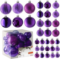 Prextex Purple Ball Ornaments