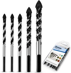 QWORK Multi-Material Drill Bit Set