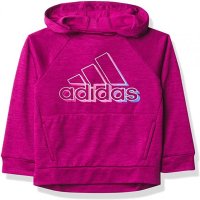 Adidas Girls' Fleece Pullover Hooded Raglan Sweatshirt
