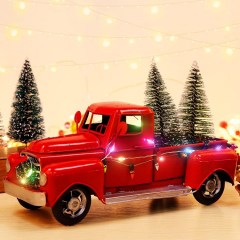 AerWo Christmas Farmhouse Red Truck