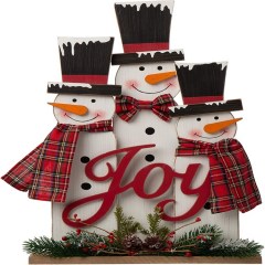 Glitzhome Wood Snowman