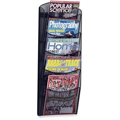 Safco Products Onyx Mesh Magazine Wall Rack