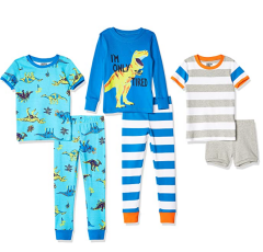 Spotted Zebra Boys' Snug-fit Cotton Pajamas Sleepwear Sets