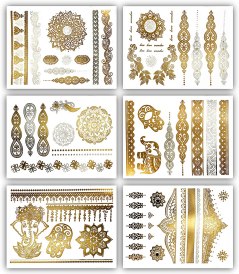 Terra Tattoos Temporary Henna Inspired Metallic Tattoos