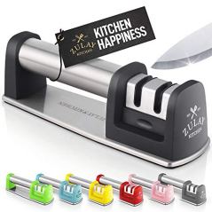 Zulay Kitchen Manual Stainless-Steel Knife Sharpener